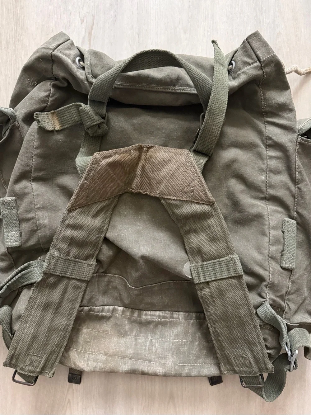 Vintage West German Bundeswehr Rucksack Backpack Olive Canva  Military